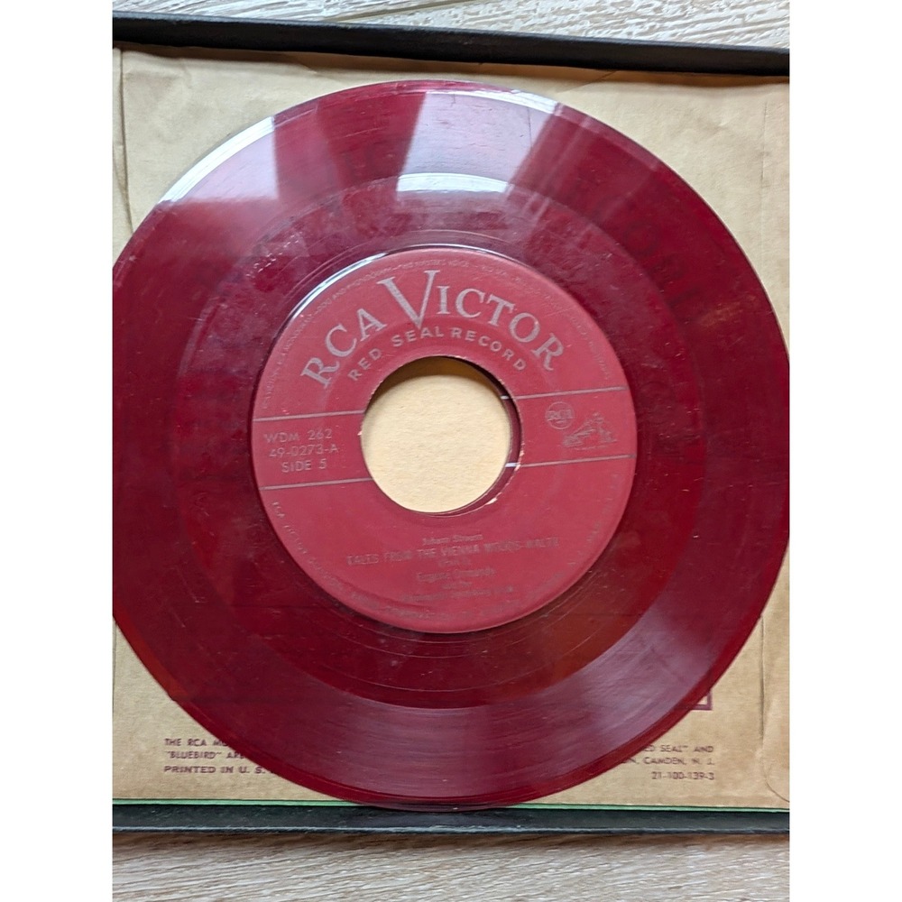 RCA Victor Red Seal 45 RPM Red Vinyl Johann Strauss Eugene Ormandy 49-0273-A/B